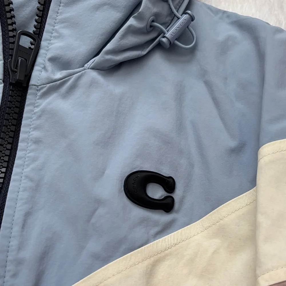 COACH raincoat/jacket- pink/blue/cream - Picture 2 of 10